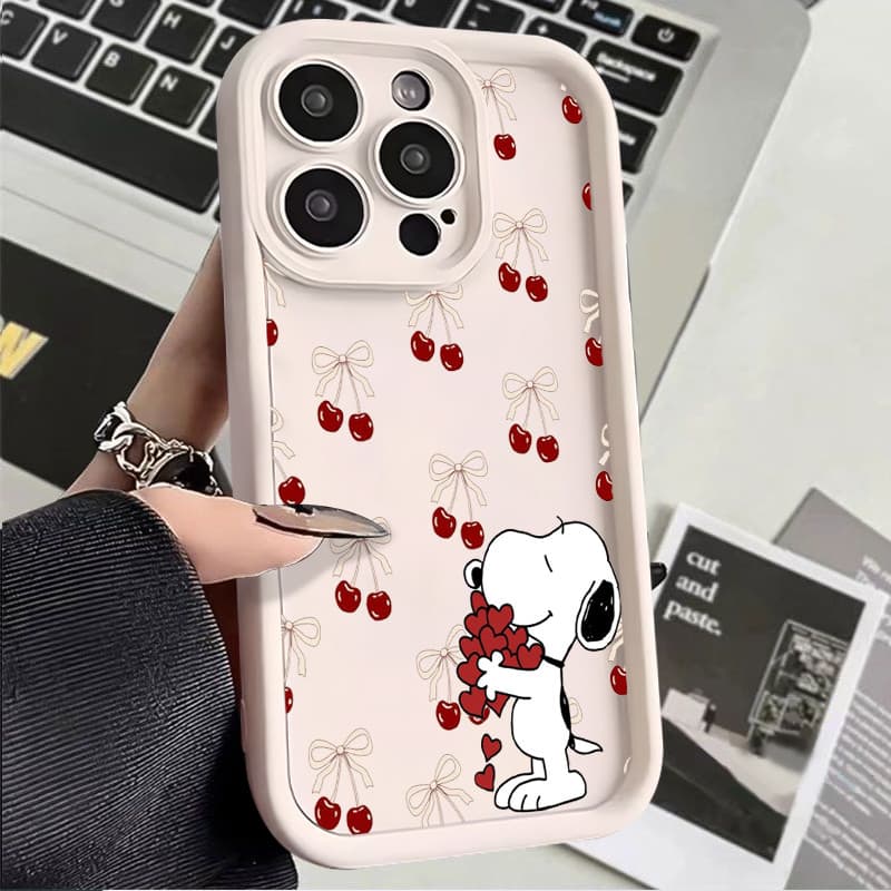 Capinha Capa Para Samsung A04 A05 A10 A12A14 A15 A32 A35 A55 A72S21 22 23 24  Snoopy Silicone Anti-impacto