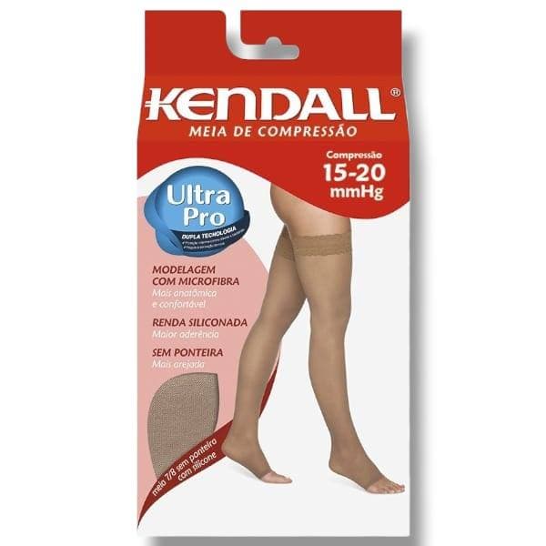 Meia Kendall 7/8 - Média Compressão (15-20 Mmhg) - Sem Ponteira - Com Renda 1712