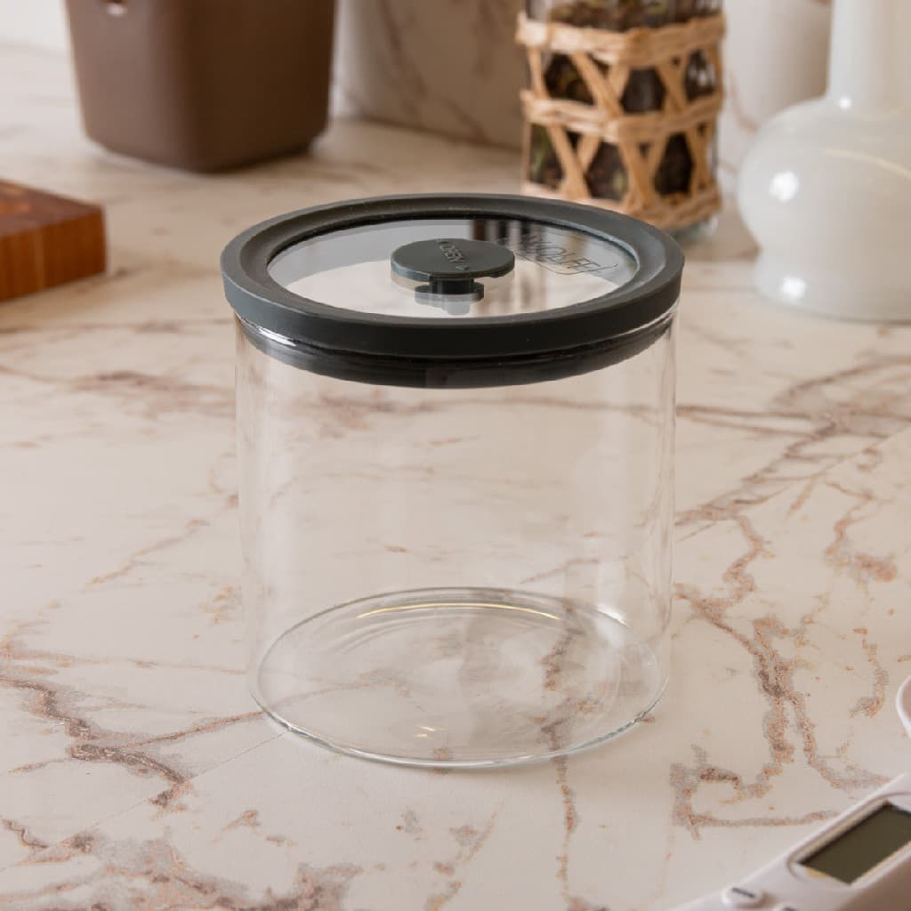 Pote Porta Mantimentos Wolff 500ml Grande em Vidro Tampa Veda Bem Cereais Arroz Feijão Transparente Grande Organizador