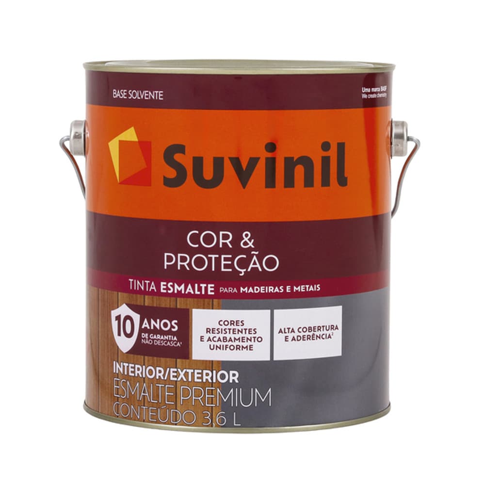Tinta Esmalte Sintético Suvinil Verde Colonial 3,6L Cor e Proteção Brilhante