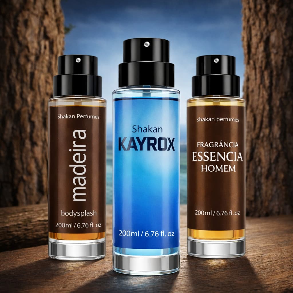 Kit Masculino 3 Body Splash 200ml Kayrox Essência e Madeira