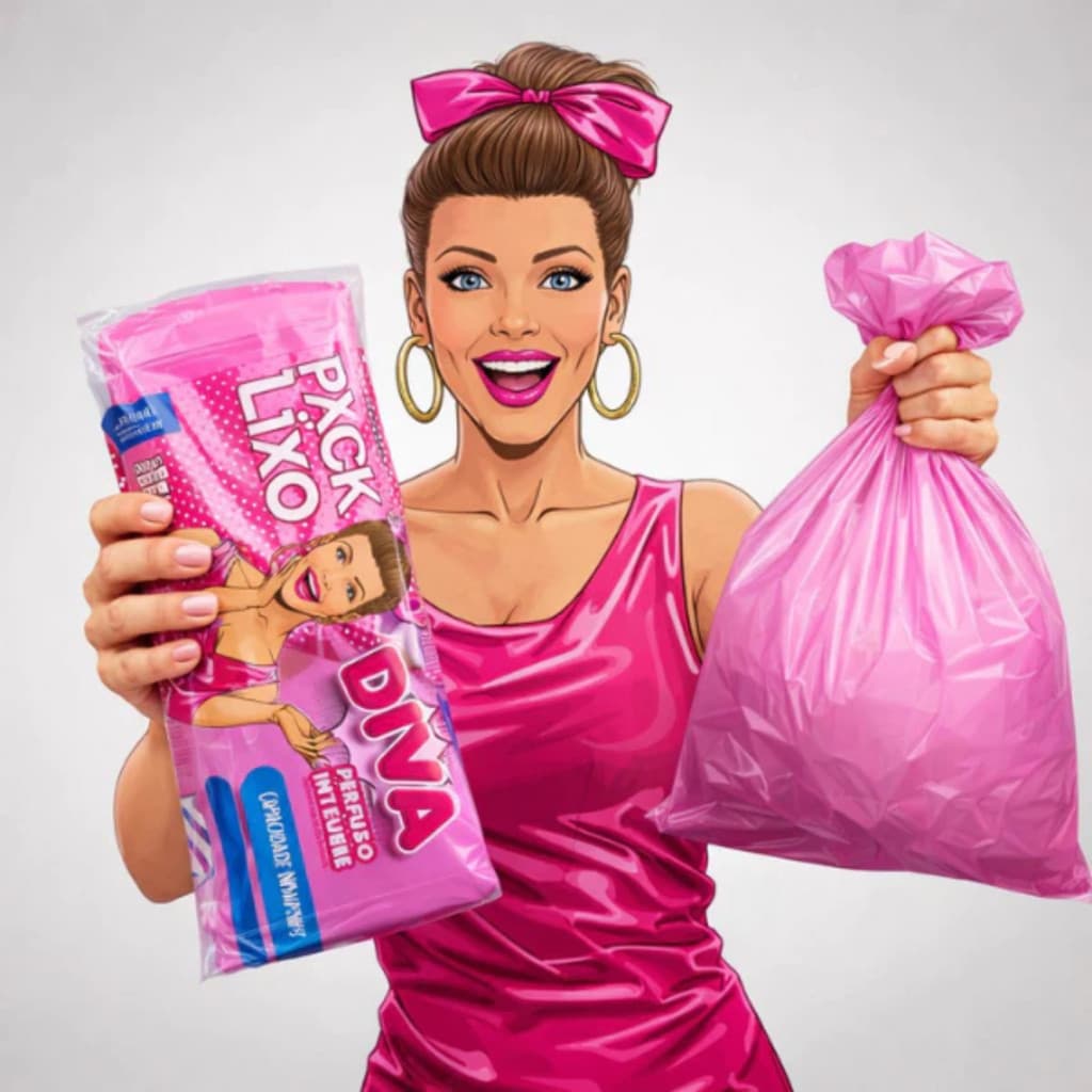 Saco Lixo Perfumado Diva Tuttifrutti Pia Banheiro Rosa 80 Sacos Intenso Neutraliza Odor