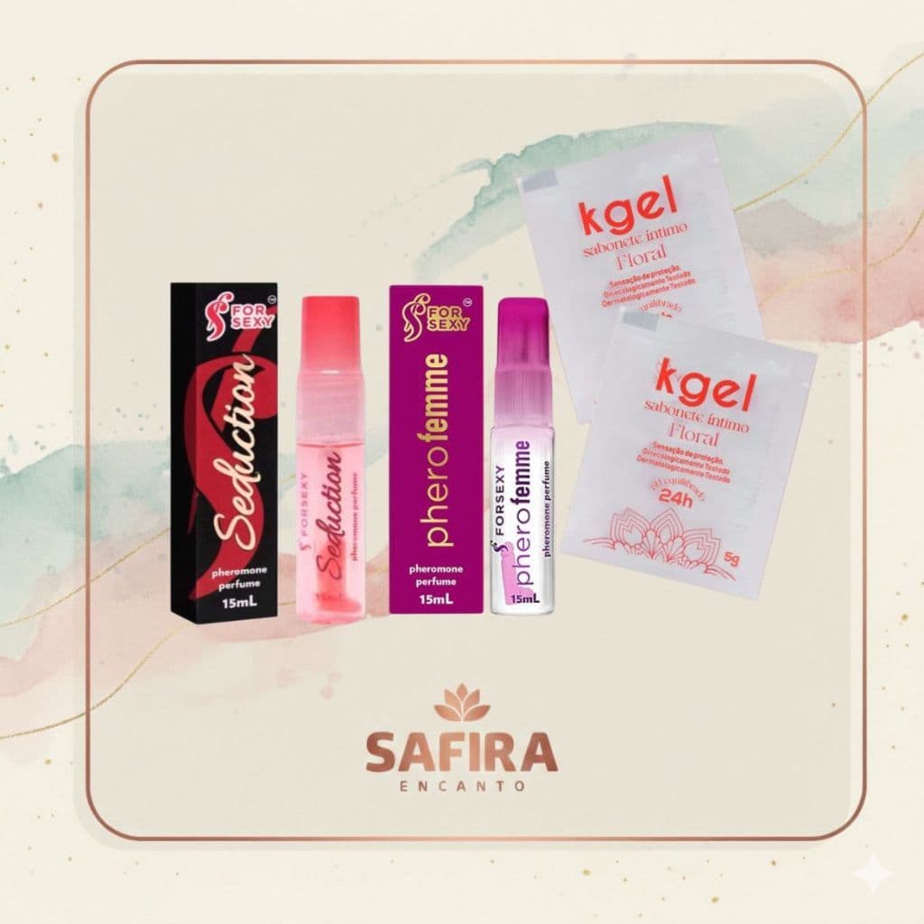 Kit Sedução em Dobro: 1 Seduction + 1 Pherofemme Feromônio Sedução Garantida