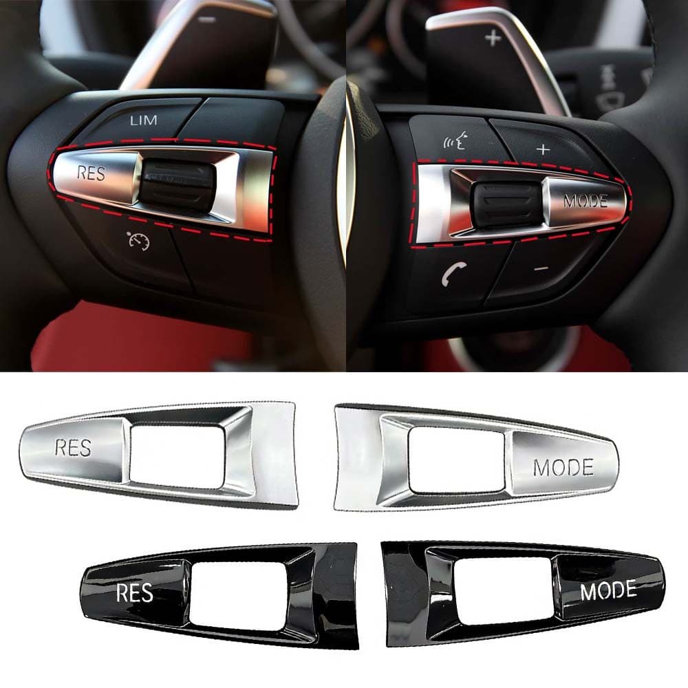 ABS Volante Do Carro RES Modo Botão Capa Substituir Apto Para BMW F10 F11 F30 F31 F34 F12 F25 F26 F15 F16 M2 M3 M4 M5