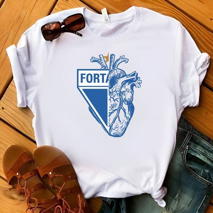 Camisa do Fortaleza Feminina Básica Camiseta de Time Moda Feminina Blusinha de Mulher Time Brasileiro Tricolor do Pici