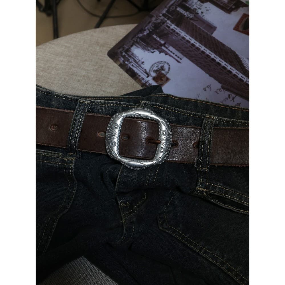Cinto estilo masculino 2025 novo estilo de couro genuíno cinto feminino jeans cinto feminino combinando jeans cinto