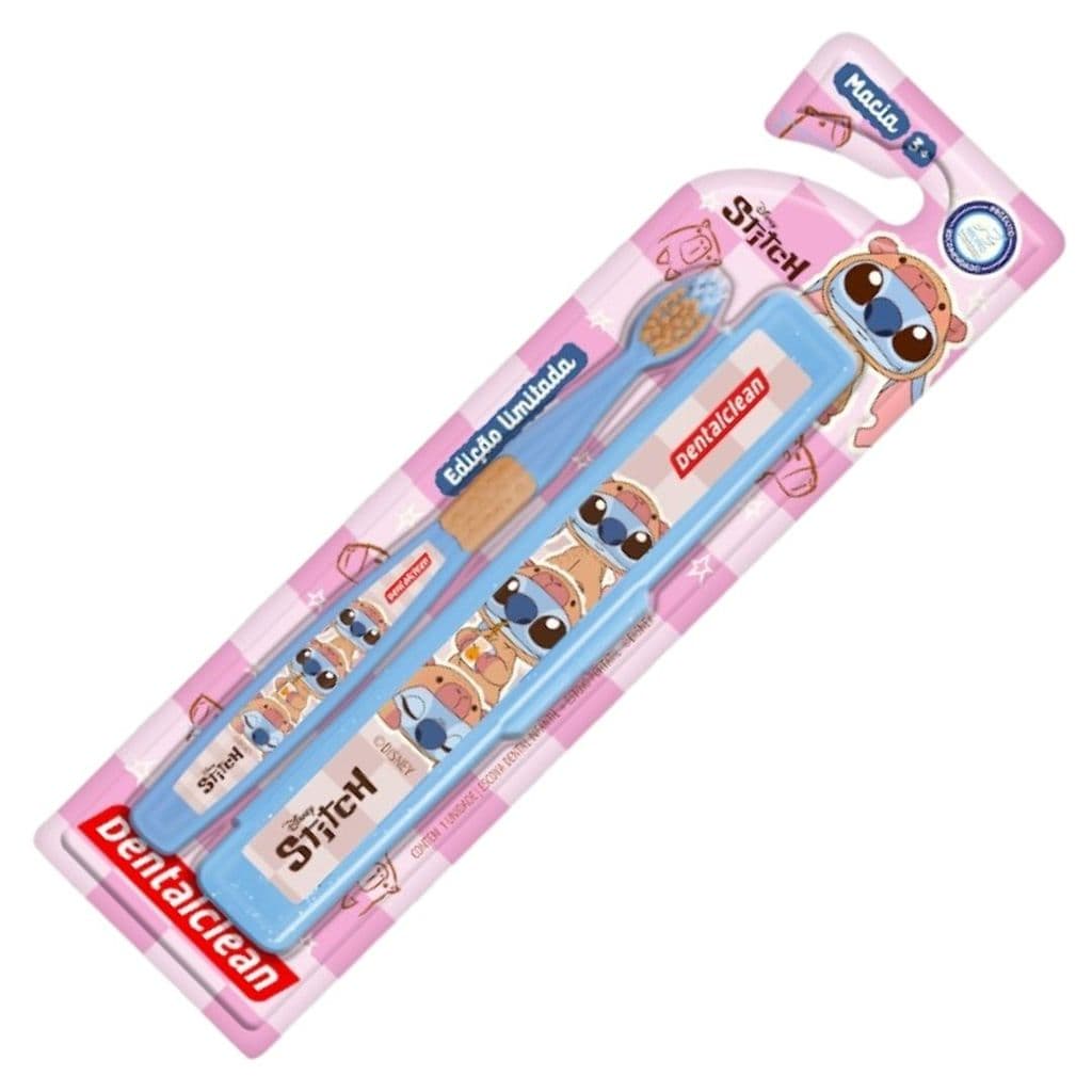 Escova De Dente Stitch Azul Capivara Macia DENTALCLEAN