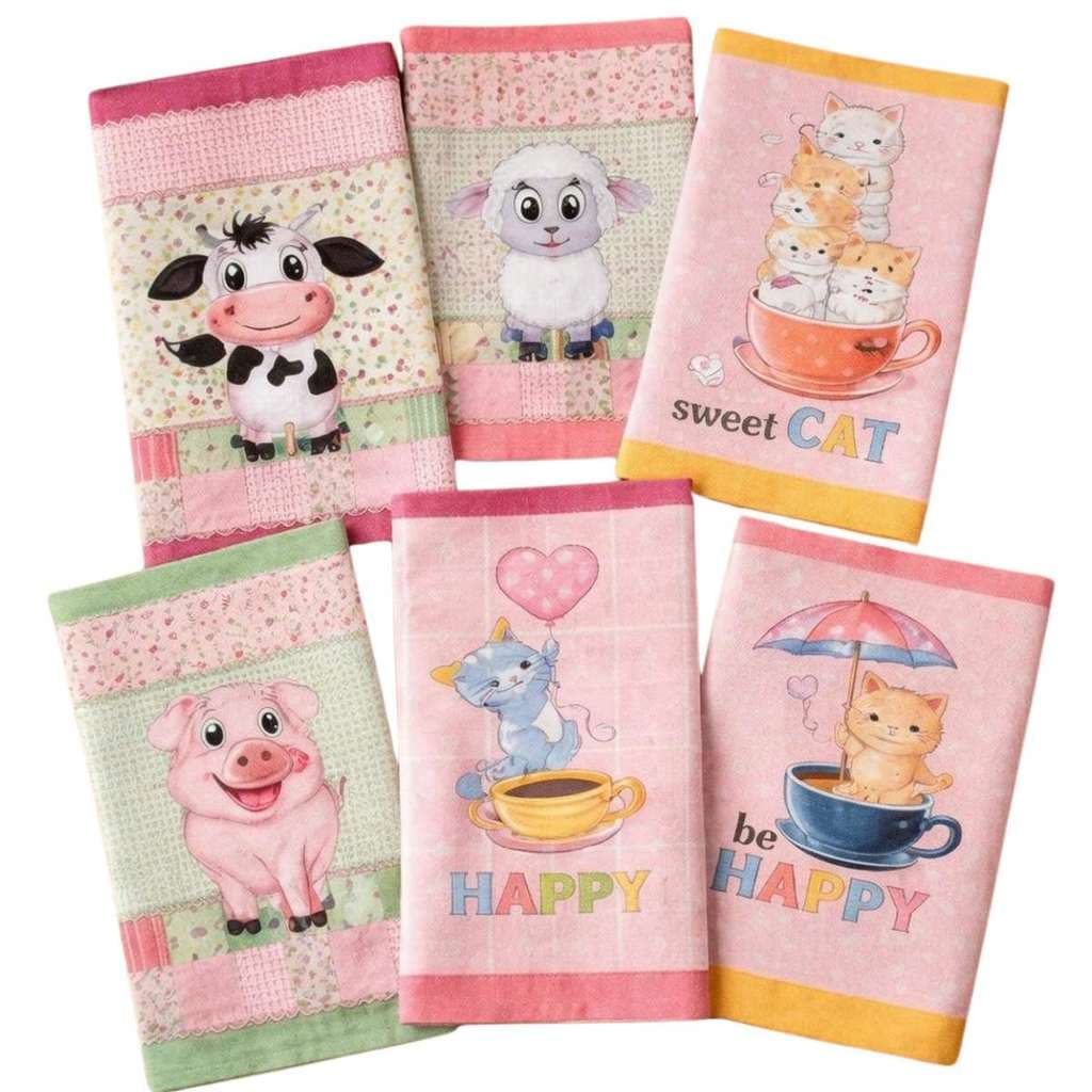 Kit 12 Panos De Copa Prato Cozinha Atoalhado 40X65cm Algodão Felpudo Premium Primore Teka