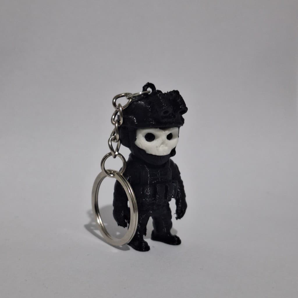 Chaveiro Ghost do COD | Call of Duty |Personagem Tático com Máscara de Caveira Gamer Presente