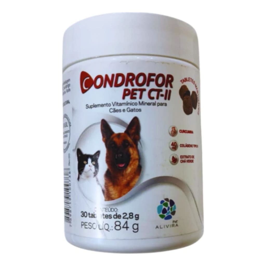 Condrofor Pet Ct-2 Alivira Suplemento Alimentar Cão 30 Table