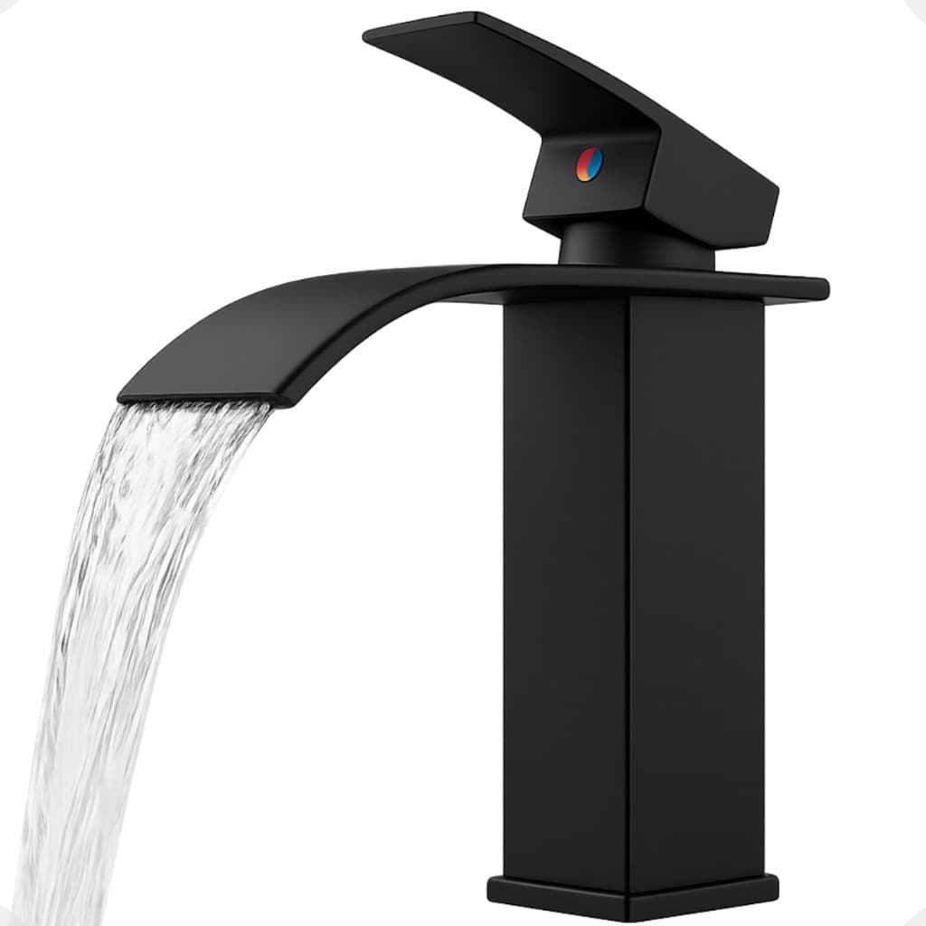 Torneira Luxuosa Banheiro Efeito Cascata Quente Frio Monocomando
