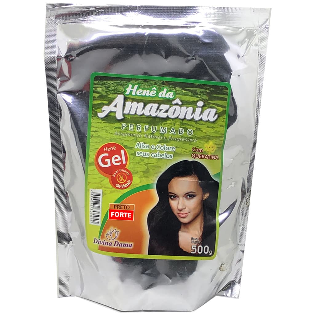 Henê Da Amazônia Em Gel Preto Forte 500g