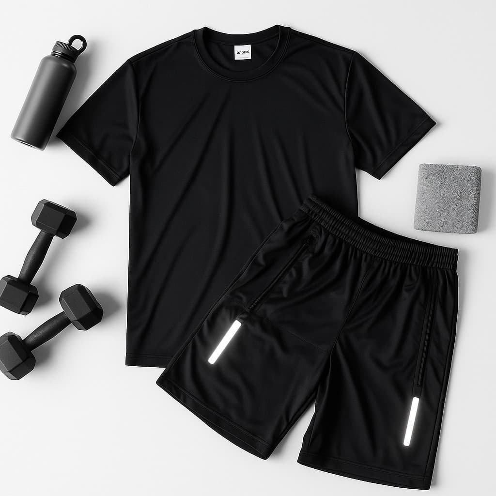 Conjunto Masculino Bermuda + Camisa Leve e Confortável Esporte Futebol Academia Corrida