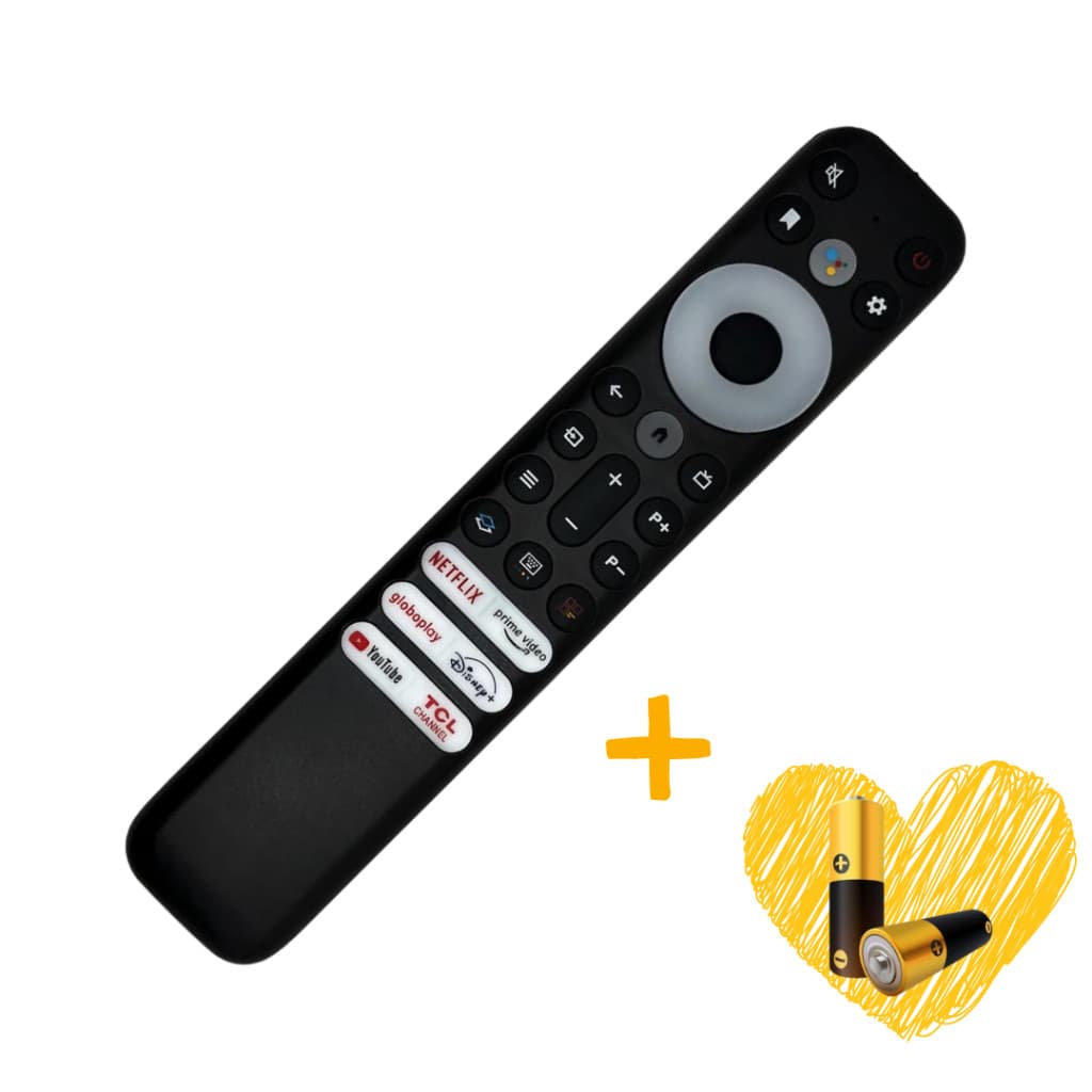 Controle Compatível com TCL Smart TV | 4K | Reposição | Compatível | Universal Com Pilhas