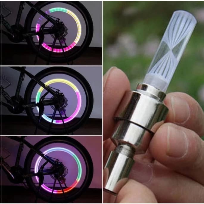Tampas de Bico de Válvula LED para Roda 2 Unidades – Brilha no Escuro | Bicicleta, Moto e Carro