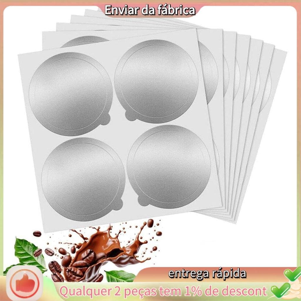 Tampas De Folha De Alumínio Para Reutilização De Cápsulas-Vertuoline E Vertuo-Capas Reutilizáveis De Café (100 Unidades)