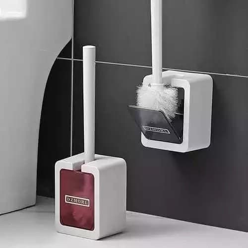 Escova Sanitária Vaso com Suporte Plástico Limpeza Profunda Privada Higiene Porta Escova