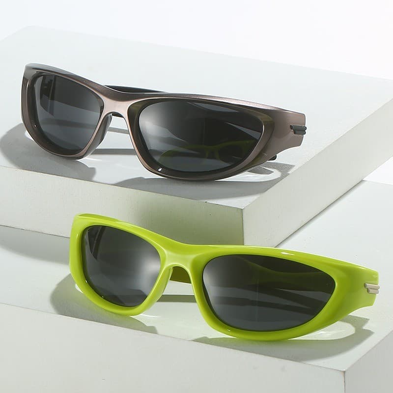 Óculos de Sol Esportivos Polarizados Estilo Olho de Gato Retro Y2K para Homens, Óculos de Sol Fashion Punk para Mulheres