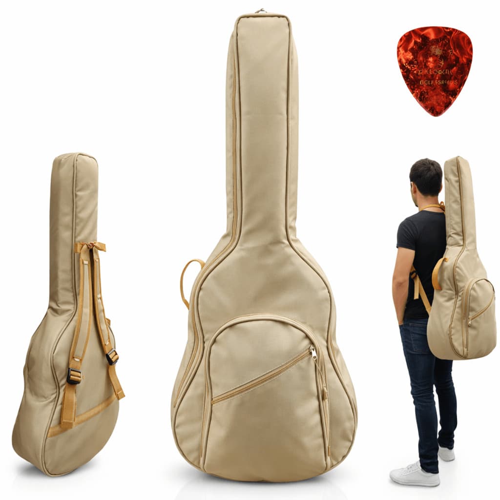 Capa Bag Mochila Acolchoada Super Luxo Top Para Violão Folk