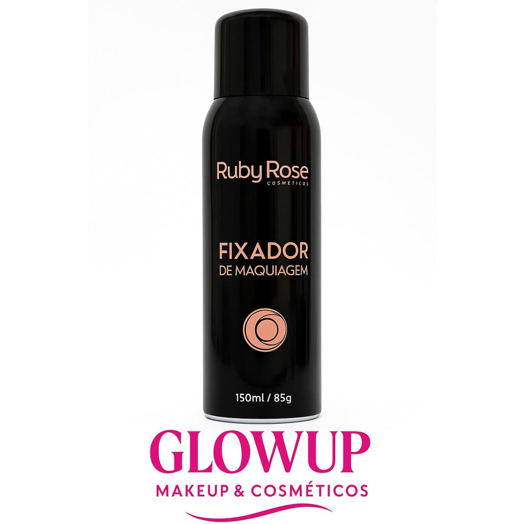 Ruby Rose Fixador de Maquiagem 150ml – Alta Fixação, Secagem Rápida e Make Perfeita