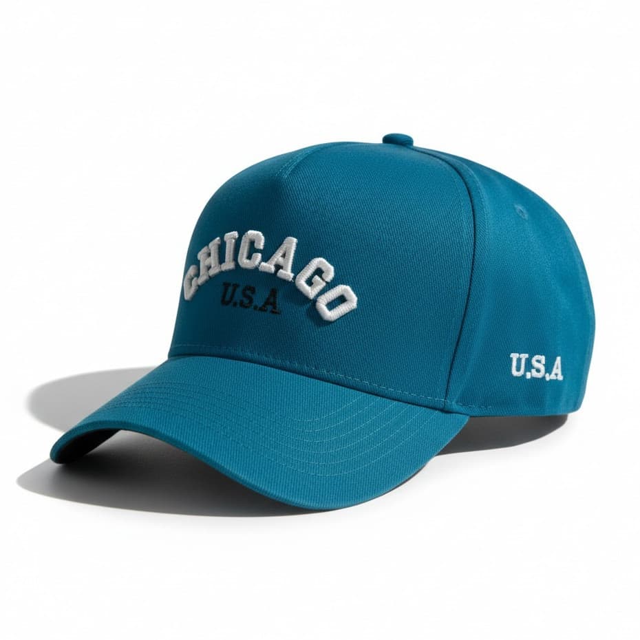 Boné Chicago Snapback Bordado Alta Definição Estilo Baseball Aba Curva Premium