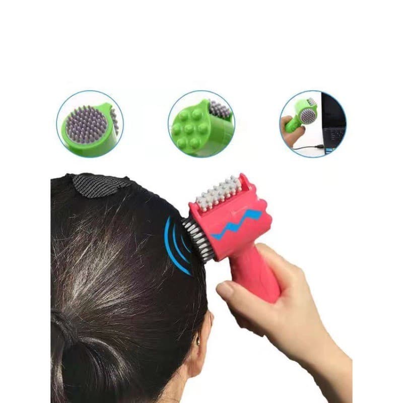 Cuidados De Saúde Multifuncional Massagem Rolo Cabeça Corpo Massageador Elétrico Vibratório Pente Bater Vibração USB