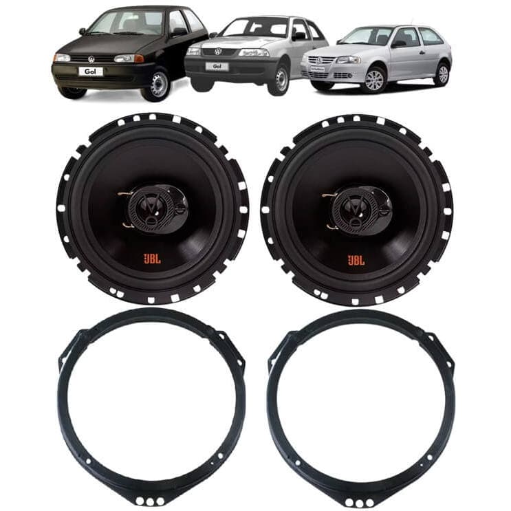 Kit 02 Alto Falantes Jbl Gol G2 G3 G4 2 Portas Dianteiro + Aros
