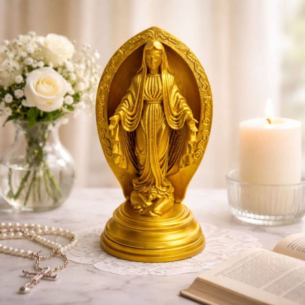 Estatueta Nossa Senhora das Graças Decorativa com Base