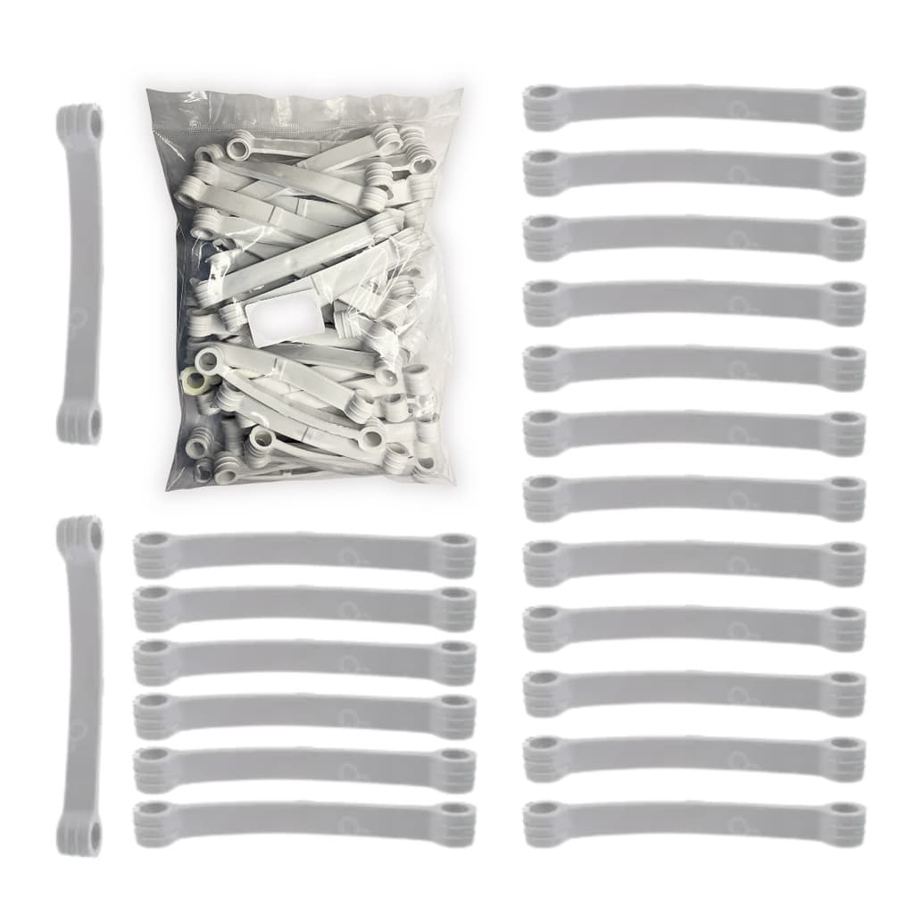 Kit 100 Tirantes Branco Lavadora Compatível Brastemp Consul 7kg A 12kg