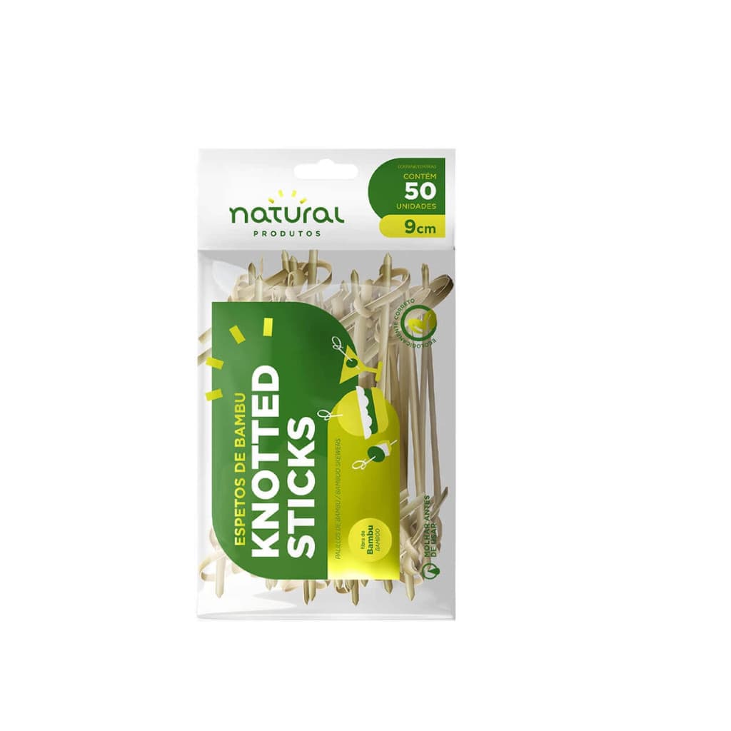 Espetos de Bambu Knotted Sticks 9cm 50 un