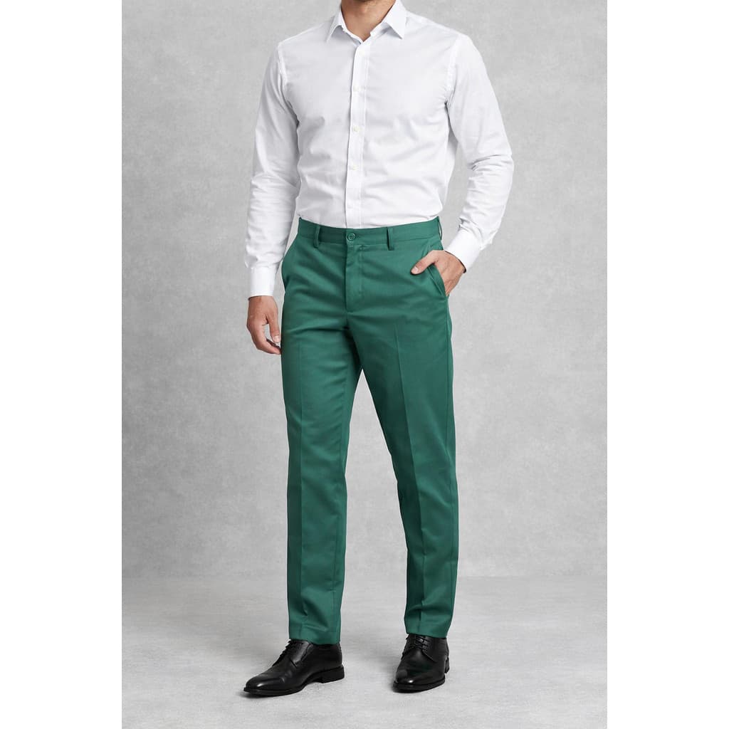 Calça social masculina slim verde - envio imediato