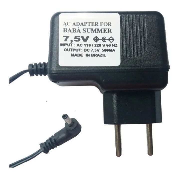 Fonte Carregador 7.5v P/ Babá Eletrônica Summer Infant Baby