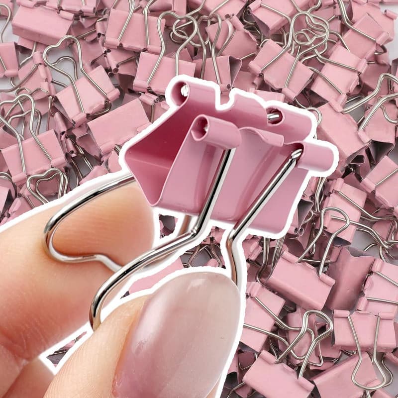 2-10 Peças De Clipes De Papel De Metal Em Formato De Coração Rosa Com Caudas Longas-Ideais Para Organizar Notas , Fotos