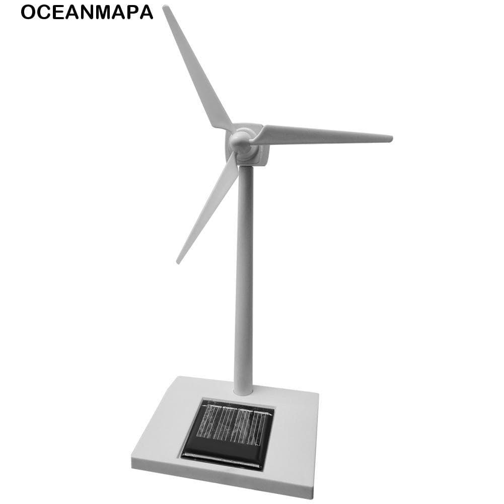 OCEANMAPA 3D Moinho De Vento Kits De Construção DIY Turbina Eólica Movido A Energia Solar Brinquedo Ciência Brinquedos Q