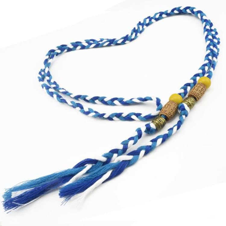 Cinto de fornecimento de loja de roupas, cor arco-íris, boêmio, borla, corda de cintura, cinto feminino, renda tecida à