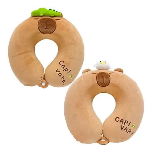 Capivara Travesseiro de Pescoço - Viagem - Original CAA TOYS
