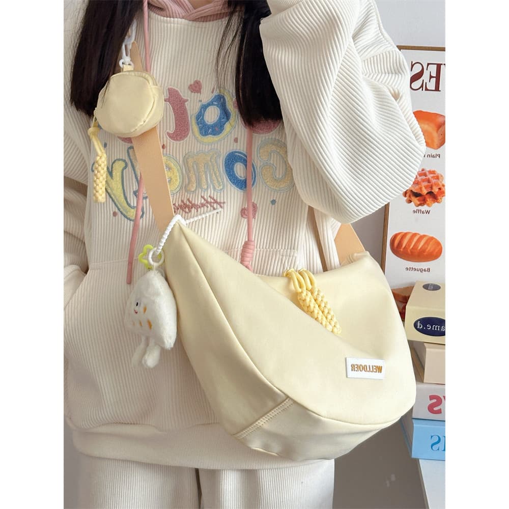Bolsa mensageiro feminina bolsa de ombro estudantes do ensino médio 2026 novo estilo meninas bolsa de pano lona grande c