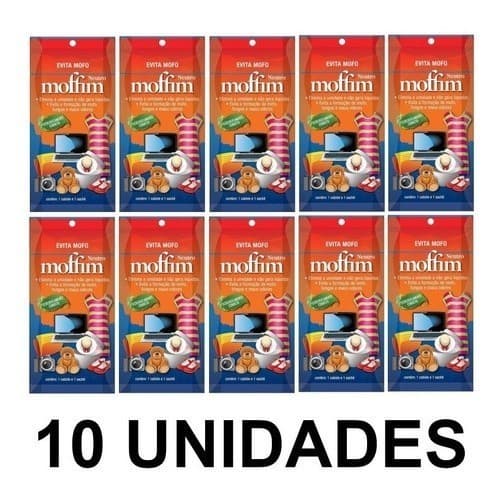Kit 10 Anti Mofo Desumidificador Guarda Roupa Armários