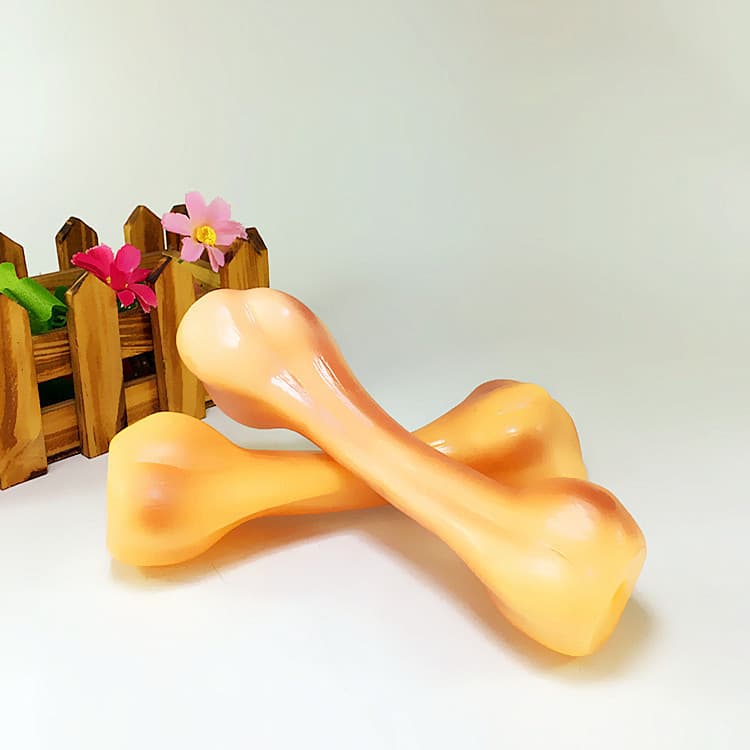 Pet voz cão osso tubo osso brinquedo vinil treinamento cão brinquedo mordida-resistente Molar treinamento brinquedo supr