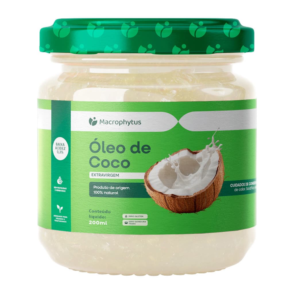 Óleo de Coco Extravirgem 200ml 0,3% Acidez