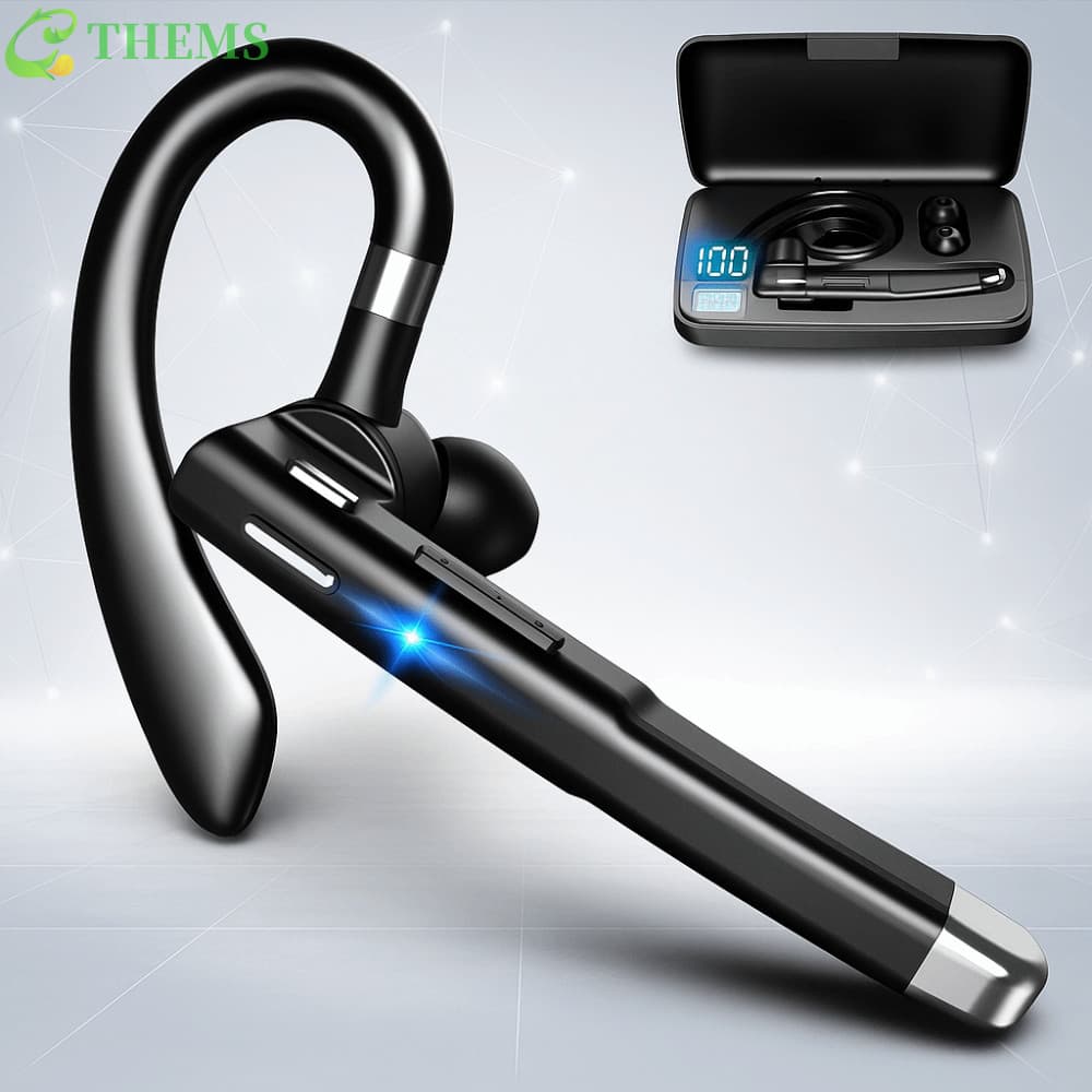 Fone De Ouvido Empresarial THEMS , Bluetooth Com Tela , Fones Sem Fio Intra-Auriculares HiFi