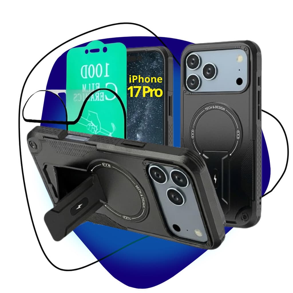 Kit Para iPhone 17 Pro Capa Magsafe Armadura Shield e Película