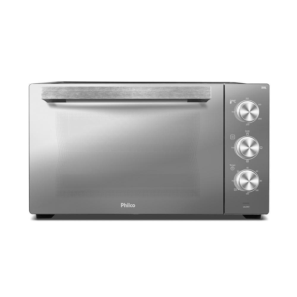 Forno Elétrico 220v- 50L Full Glass PFE50PE Preto com Espelhado - Philco