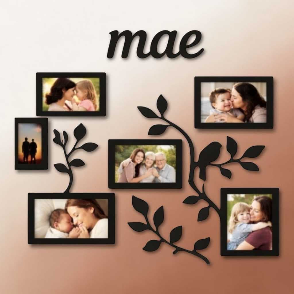 Porta retrato  De Parede Mãe Moderno Enfeite Decoração Sala