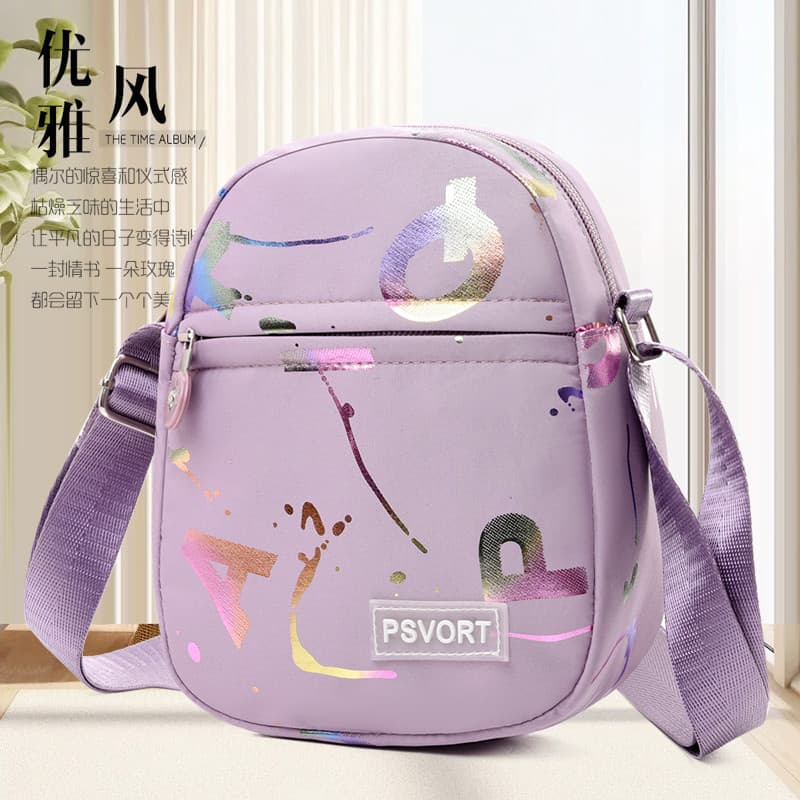 2024 novo estilo feminino saco do mensageiro feminino Oxford pano mãe de meia-idade saco de lona pequena mochila