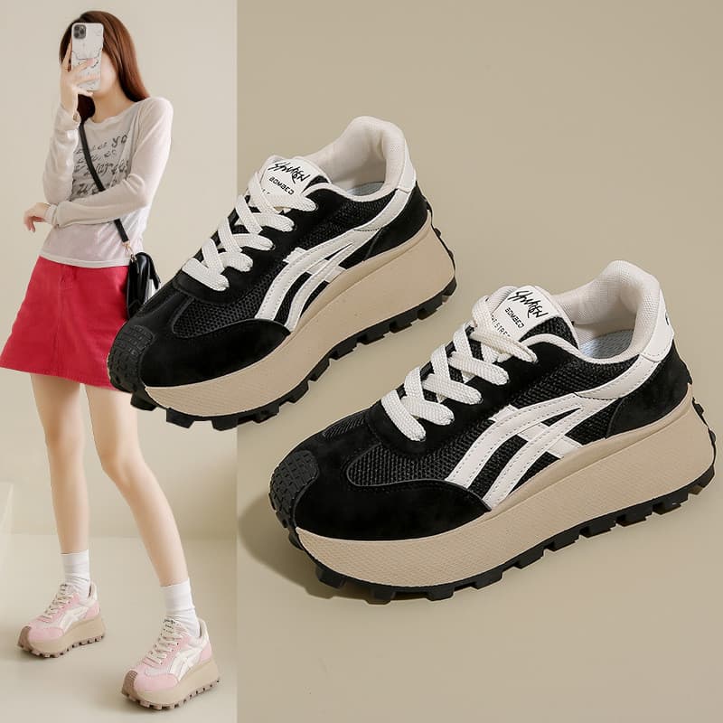Ins versão coreana novo estilo papai sapatos femininos 2025 primavera estudante esportes correndo Casual sola grossa alt
