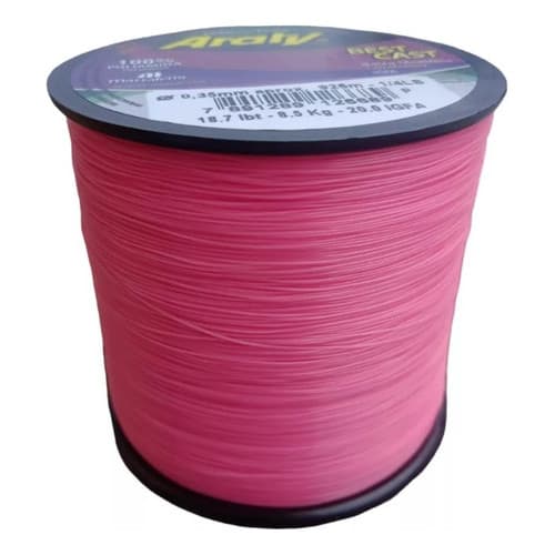 Linha Araty Best Cast Nylon Monofilamento   Rosa Rose