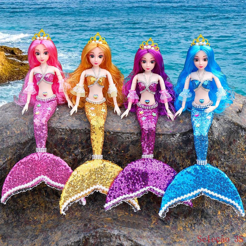 Boneca Princesa Sereia de 42cm