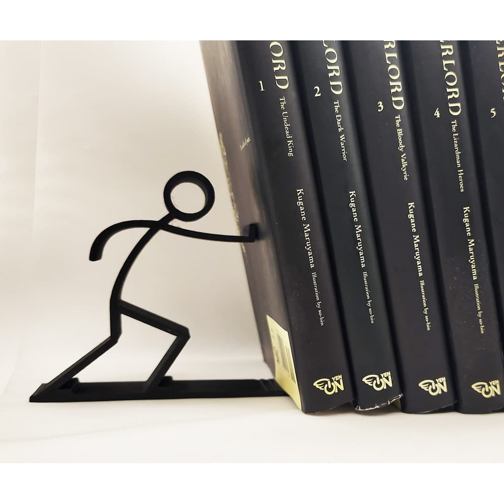 Aparador de Livros Stickman Criativo | Suporte de Livros Moderno e Decorativo para Estantes e Escritórios