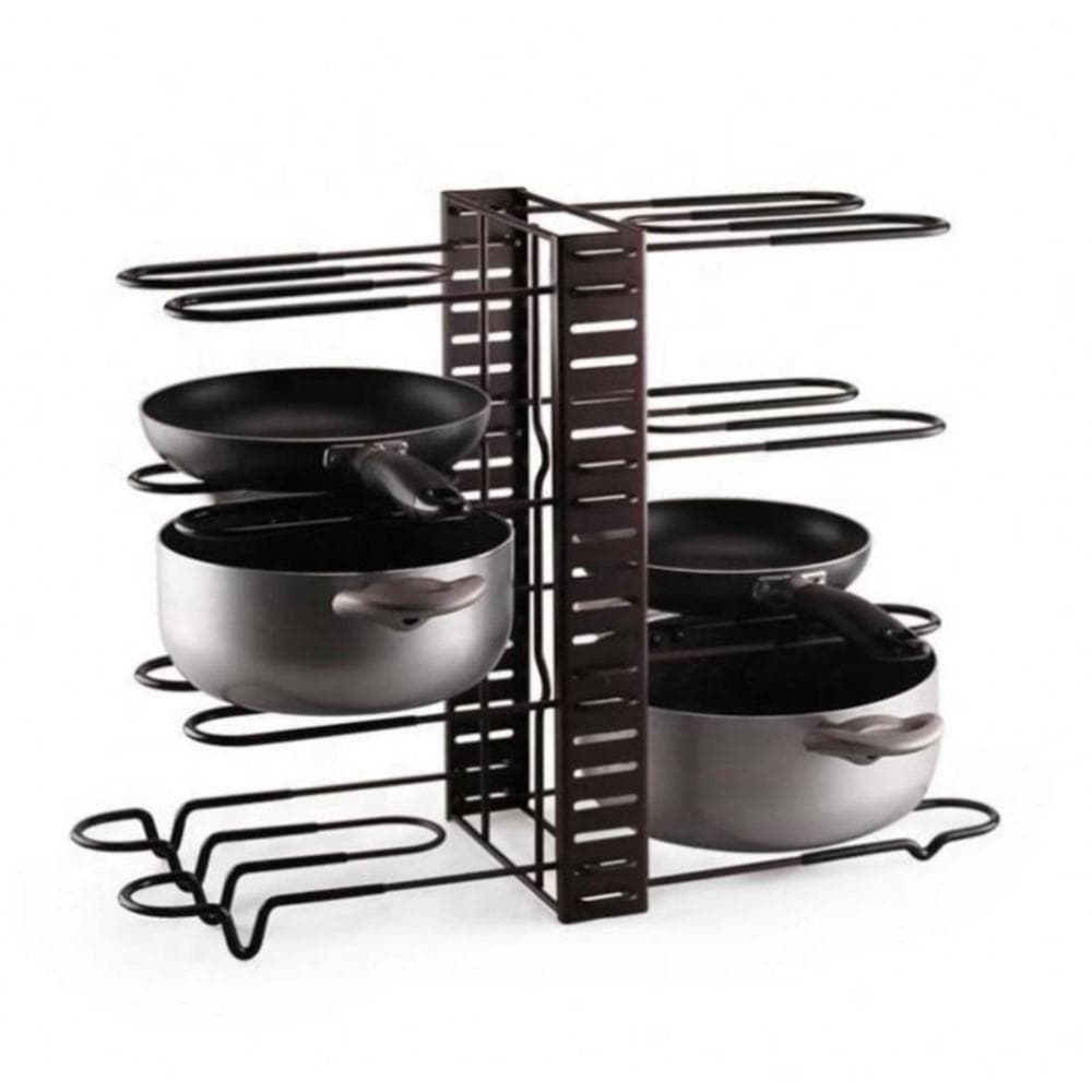 Organizador De Panelas E Tampas 8 Divisórias Inox